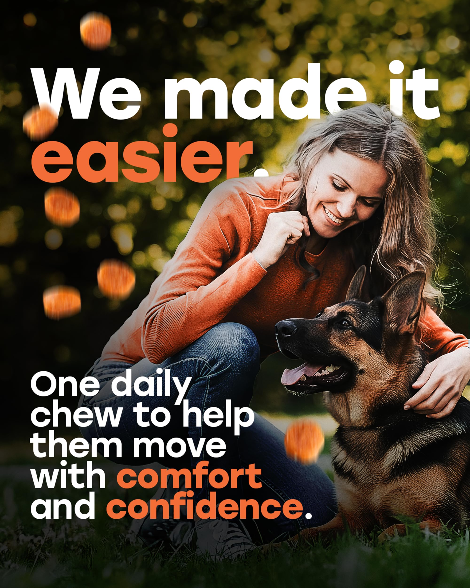 Pup Choice dog chews in bowl demonstrate tasty daily joint care treats.