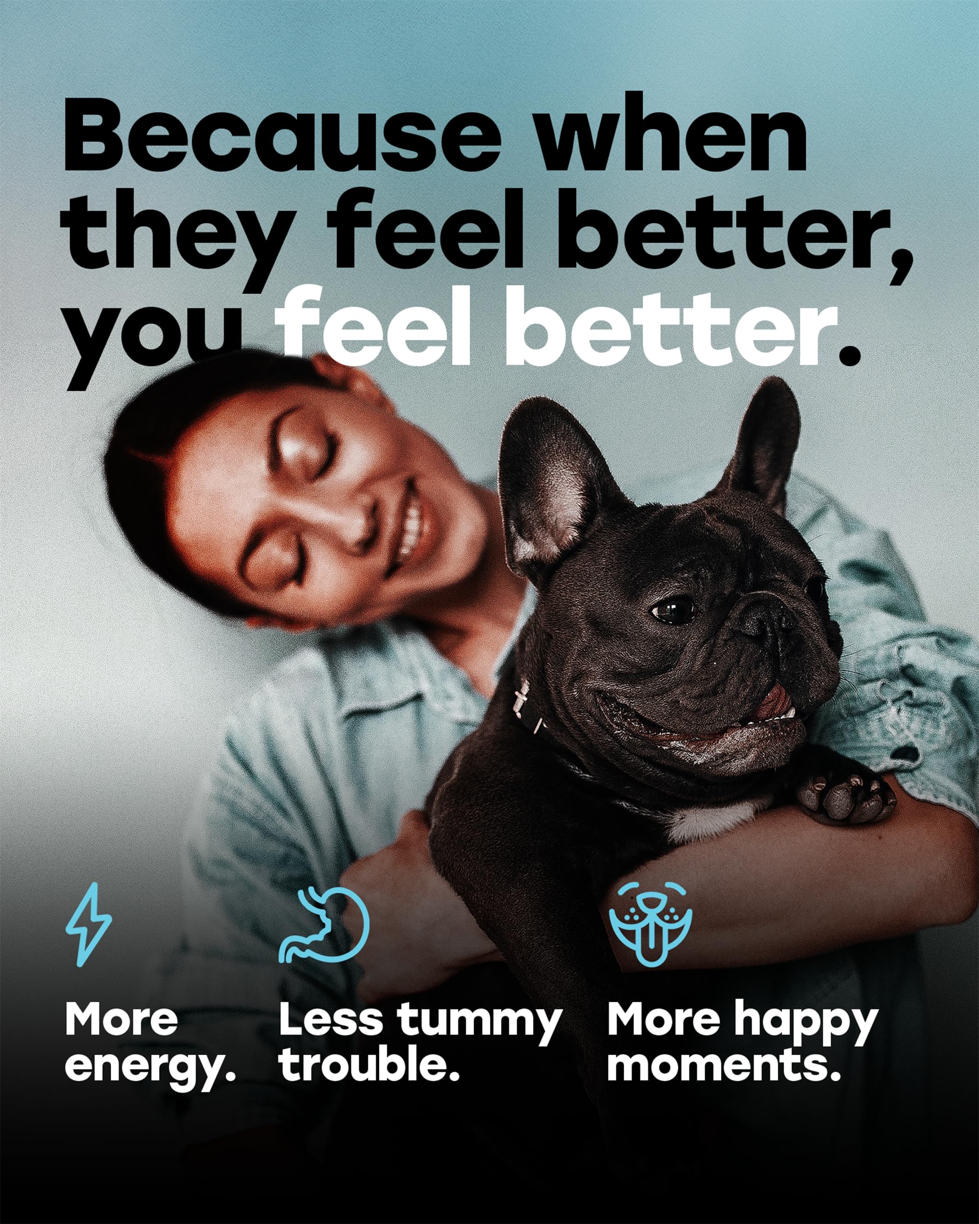 Pup Choice dog-eating-beef-chew shows palatable daily probiotic routine.