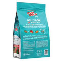 Pup Corn Plus chicken-beef flavor rewards pups with yummy crunch.