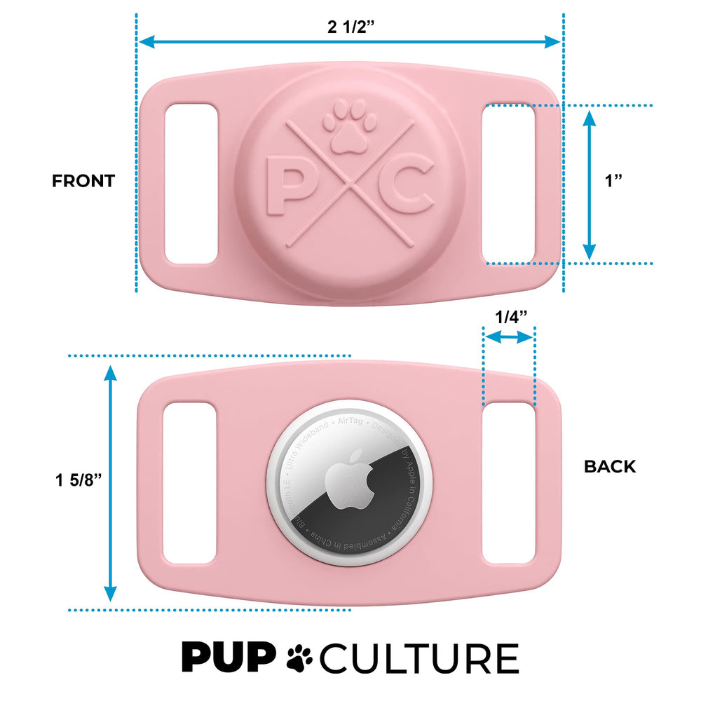 Pup Culture AirTag holder fits a 1-inch dog collar for a low-profile look