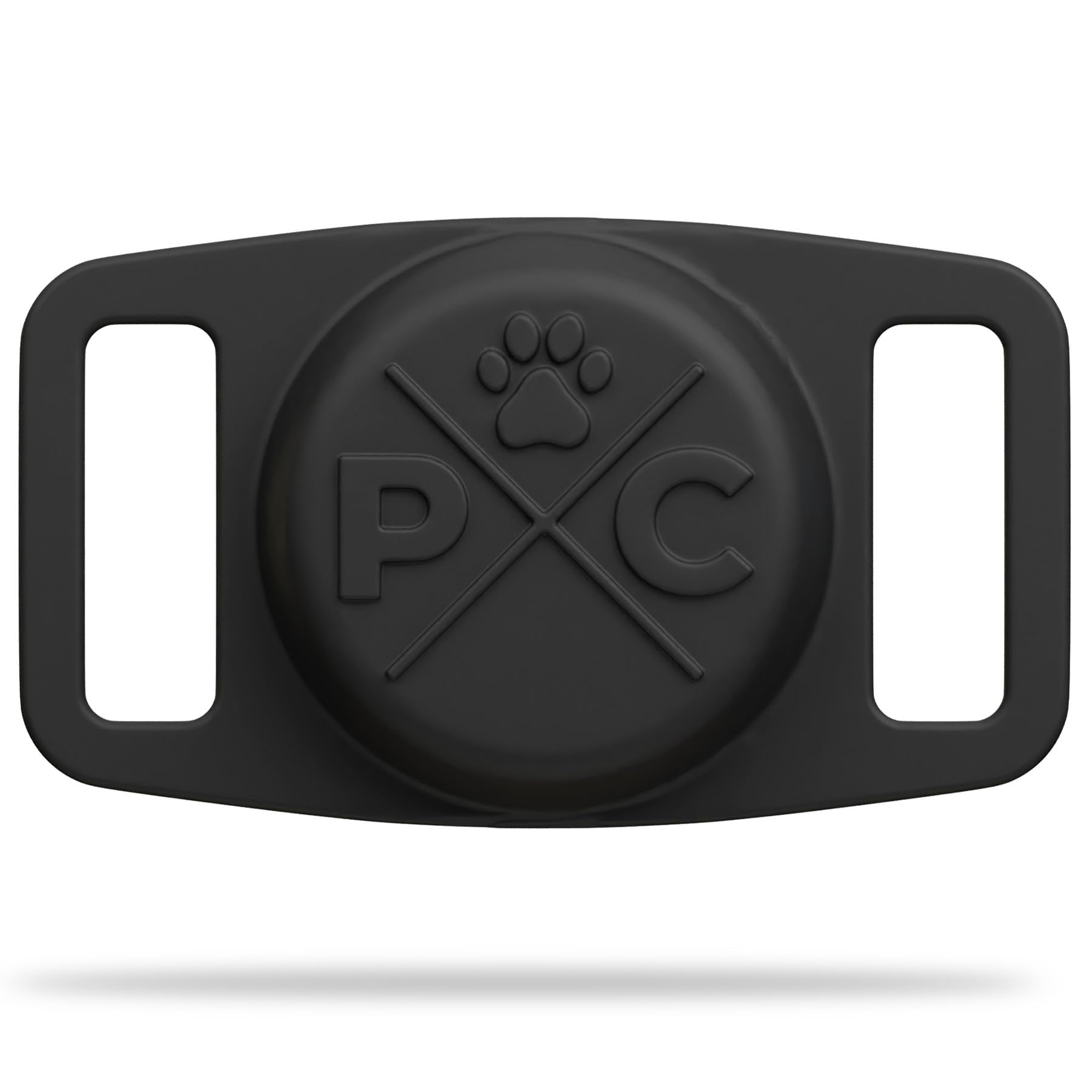 Pup Culture AirTag Dog Collar Holder closeup showing durable protection and secure fit for safe tracking.