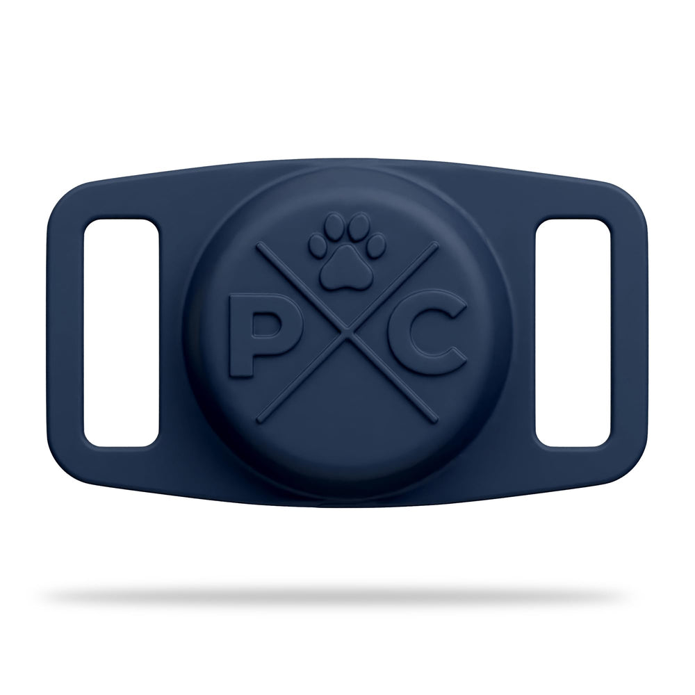 Pup Culture AirTag collar holder front view for secure real-time tracking.