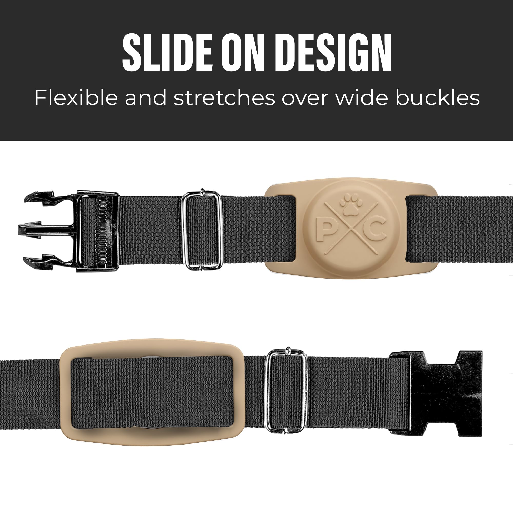 USA-made Pup Culture AirTag Dog Collar Holder