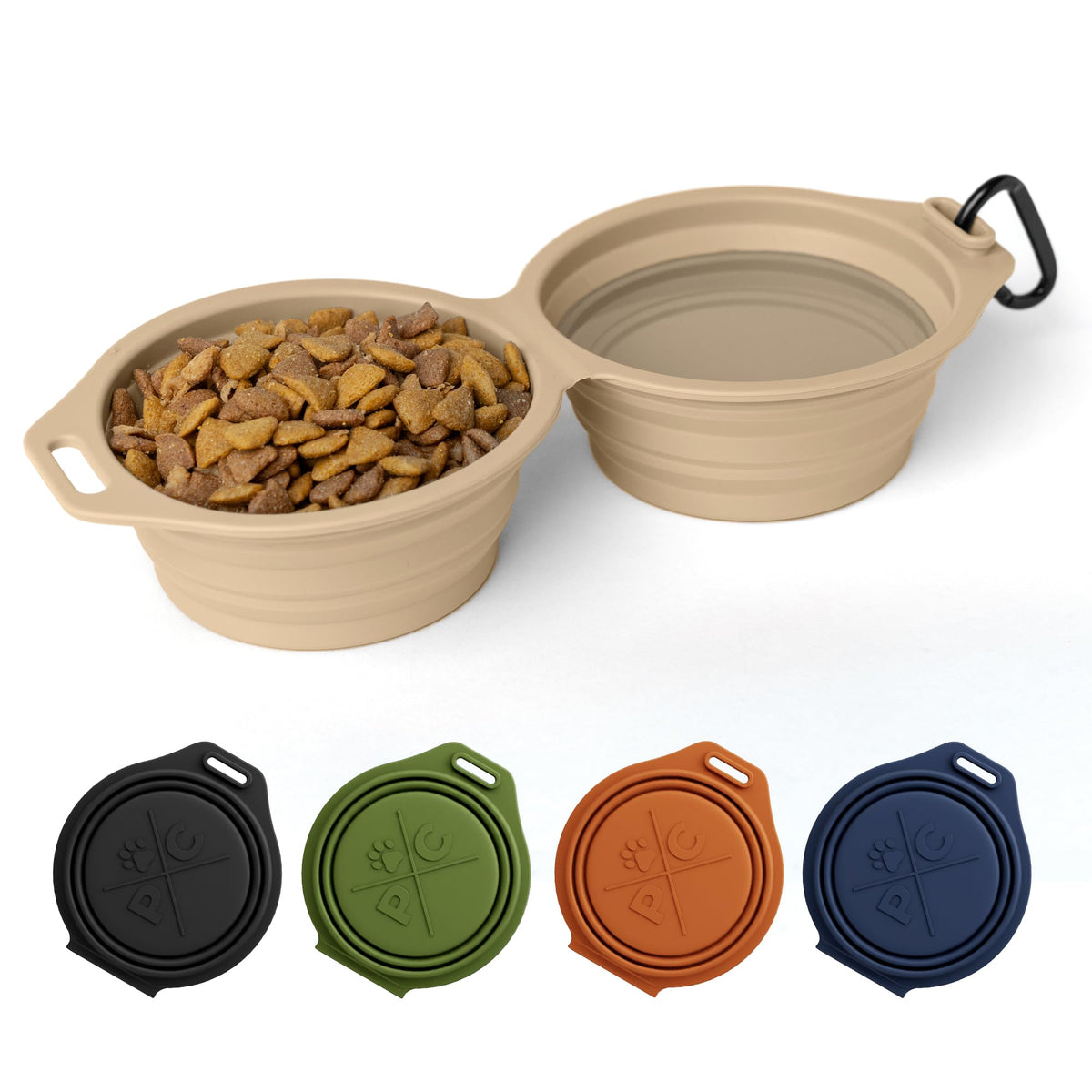 Pup Culture dual collapsible bowls extended for outdoor hiking hydration