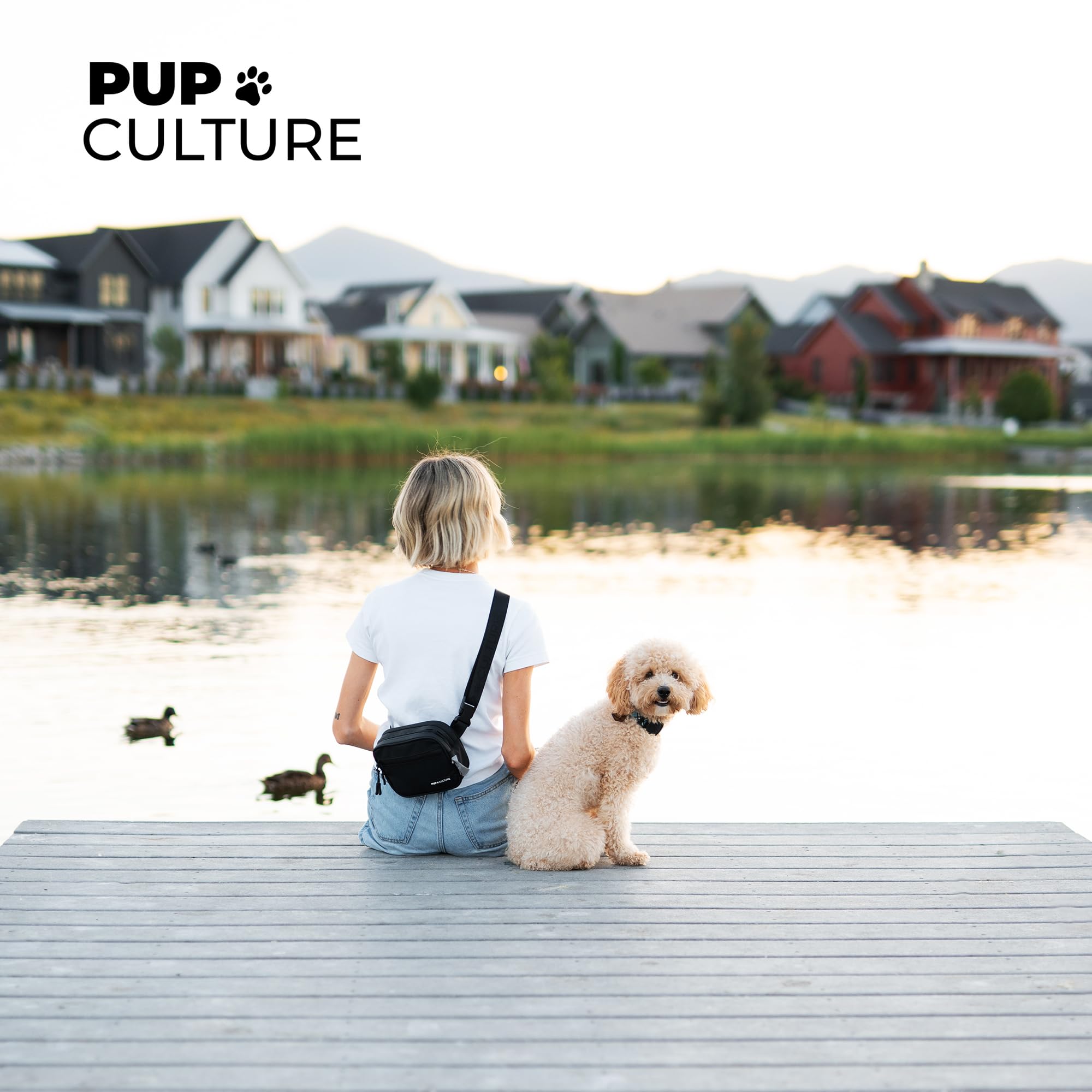 Pup Culture poop-bag-dispenser enables quick cleanup during walks.