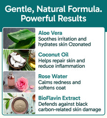 Pup Labs K9 Soothe spray nozzle in use—daily apply on affected area for comfort.