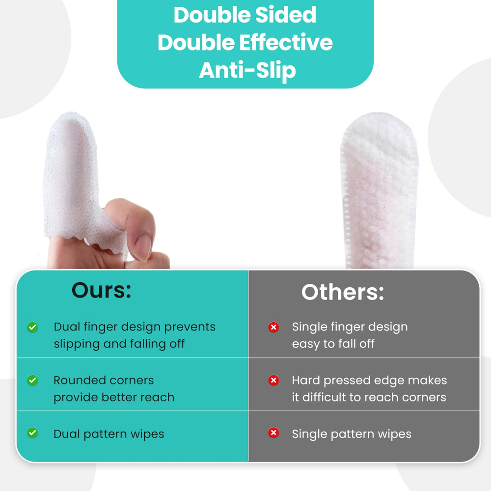 PUP PAW Premium dog teeth wipes finger-wipe usage demonstrates easy, water-free dental care.