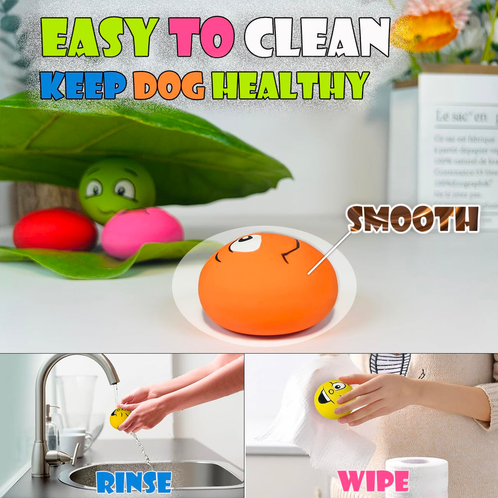 PUPATTIC flat-ball design provides unpredictable bounce for indoor and outdoor fetch.