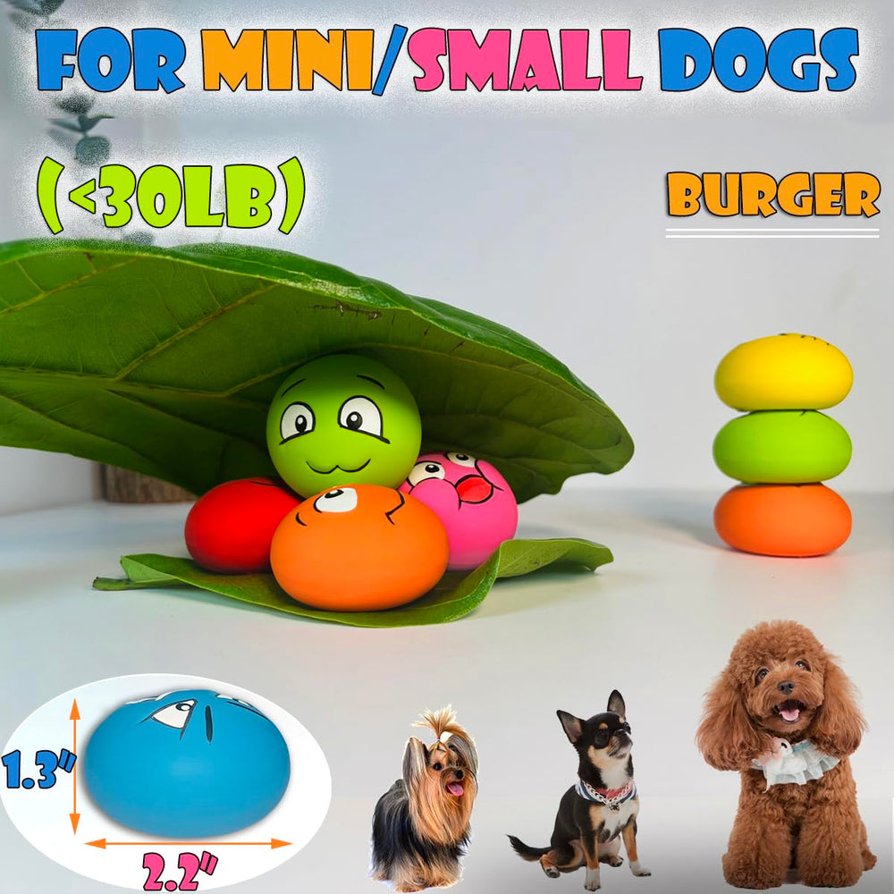 PUPATTIC small dog toy shows 2-2 inch size for safe chewing and squeak play.