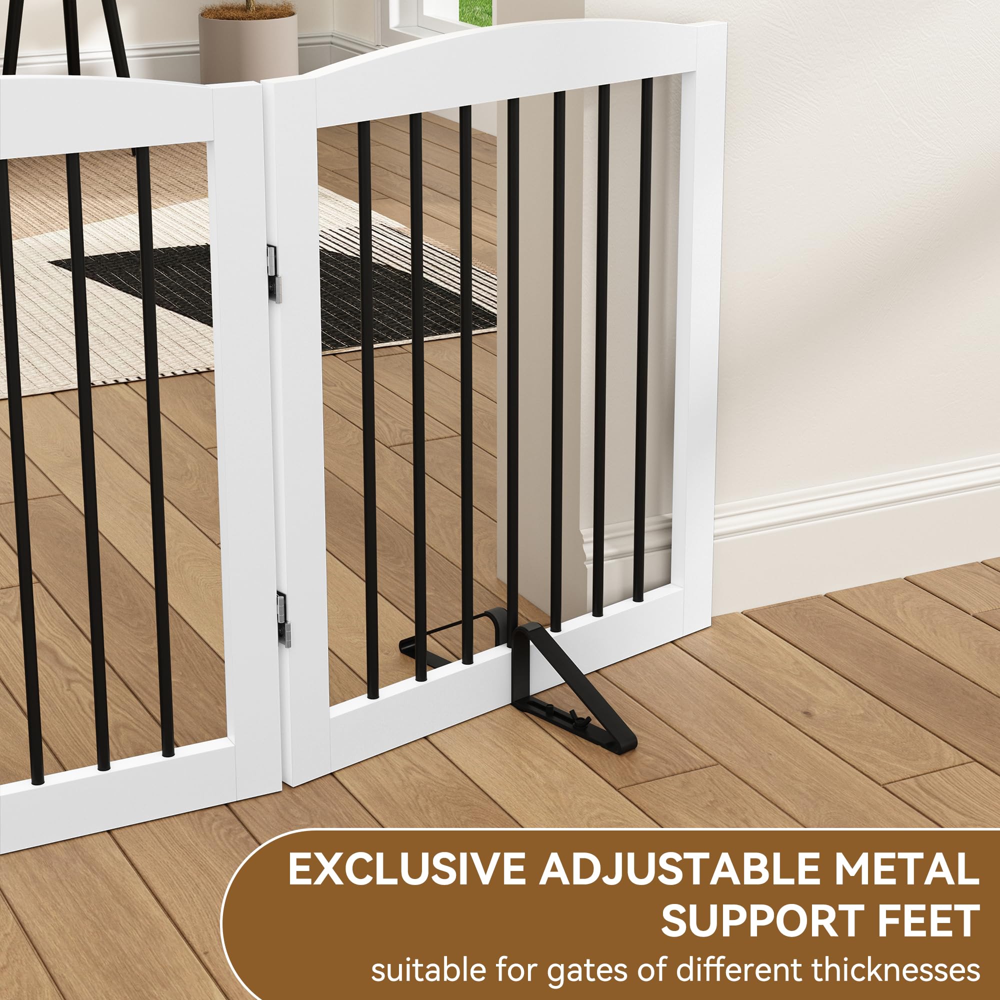PUPETPO Support Feet adjustable groove highlights customizable fit for different gate thicknesses.