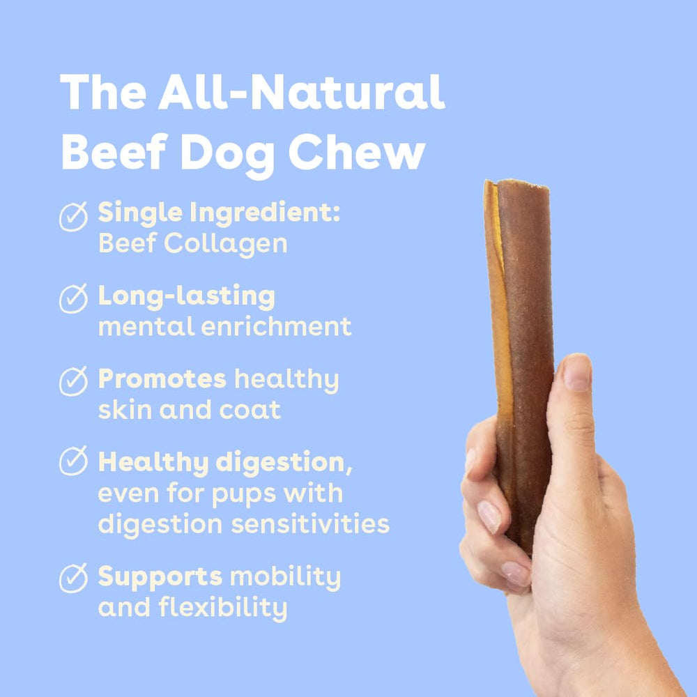 Pupford Collagen Stick Chews in puppy chew-session setup for teething.