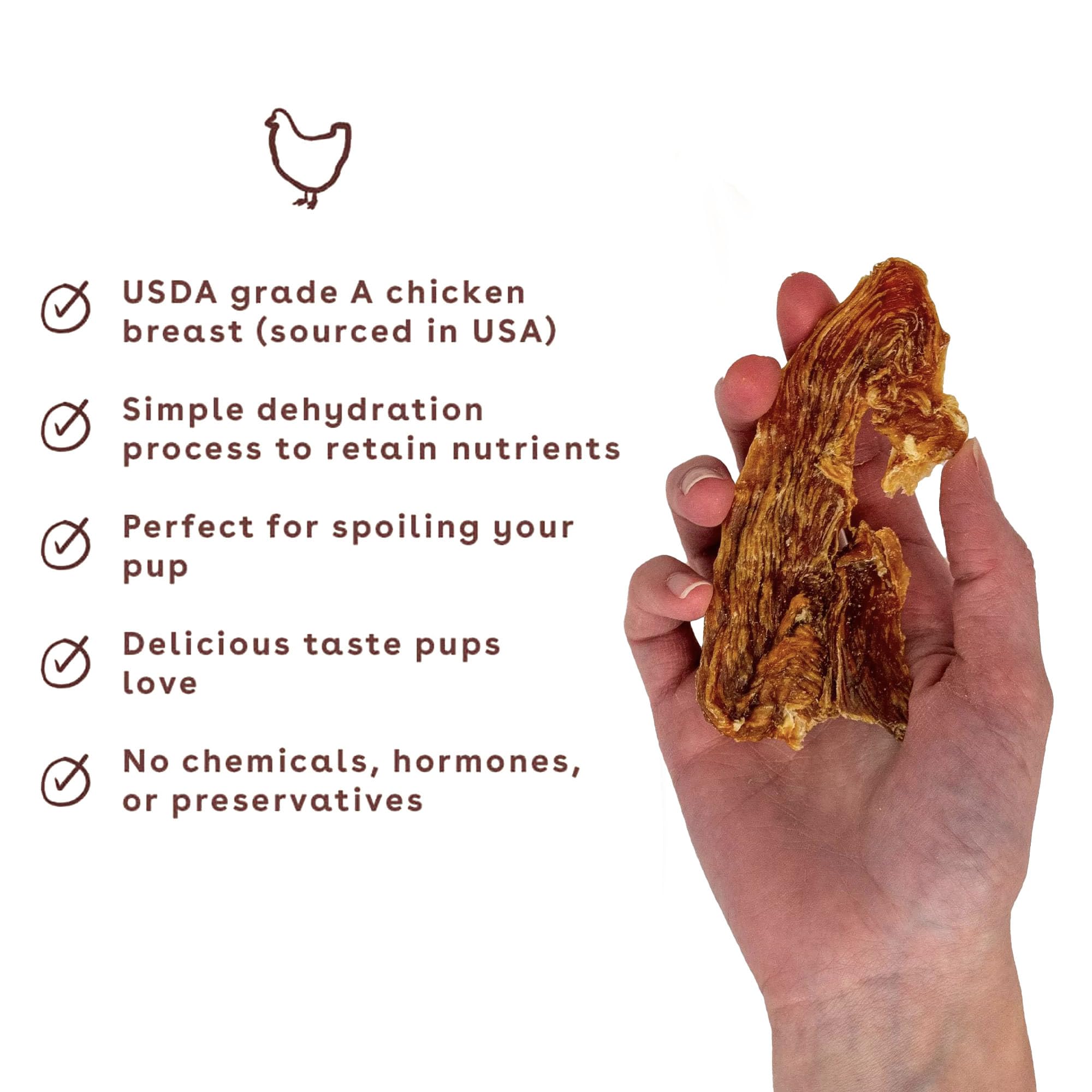 Pupford Crunchy Jerky chicken reward line – bigger treats for special moments.