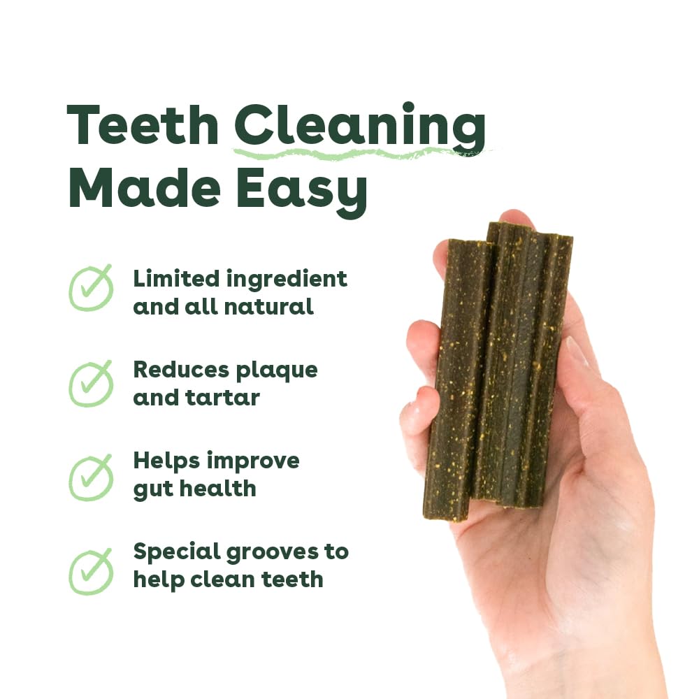 Pupford dental chews grooved texture close-up demonstrates plaque-tartar fighting grooves