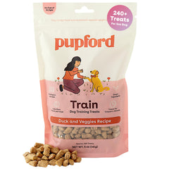 Pupford Freeze Dried Training Treats front of package, compact dog training reward option