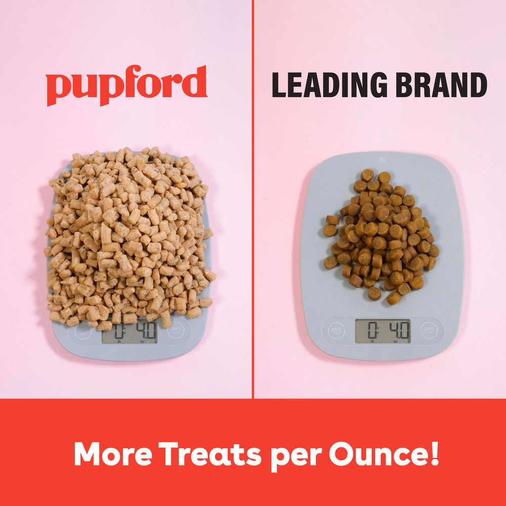 Pupford mess-free training treats reduce greasy pockets while training.