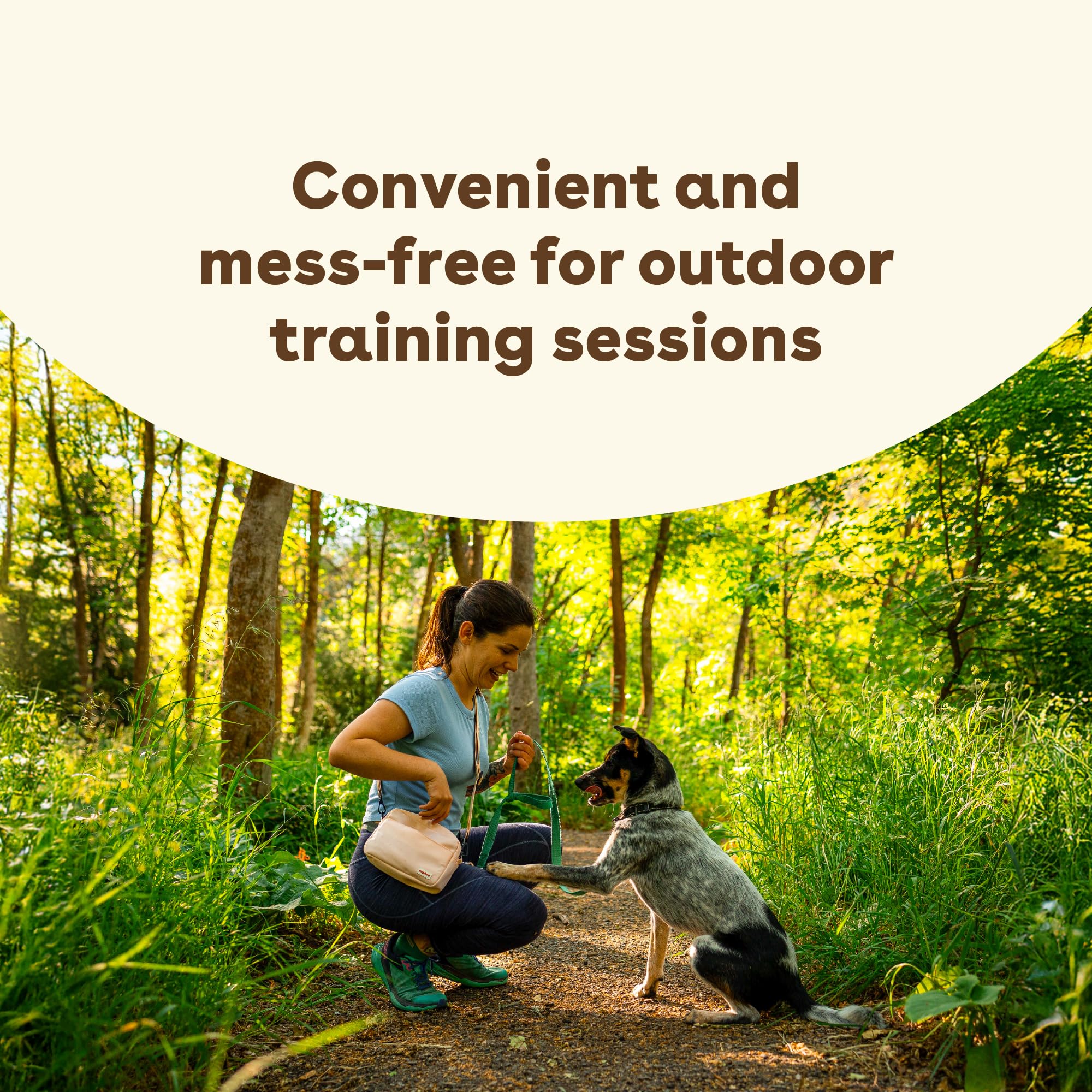 Pupford pocket-friendly dog treats keep pockets clean while training on walks.