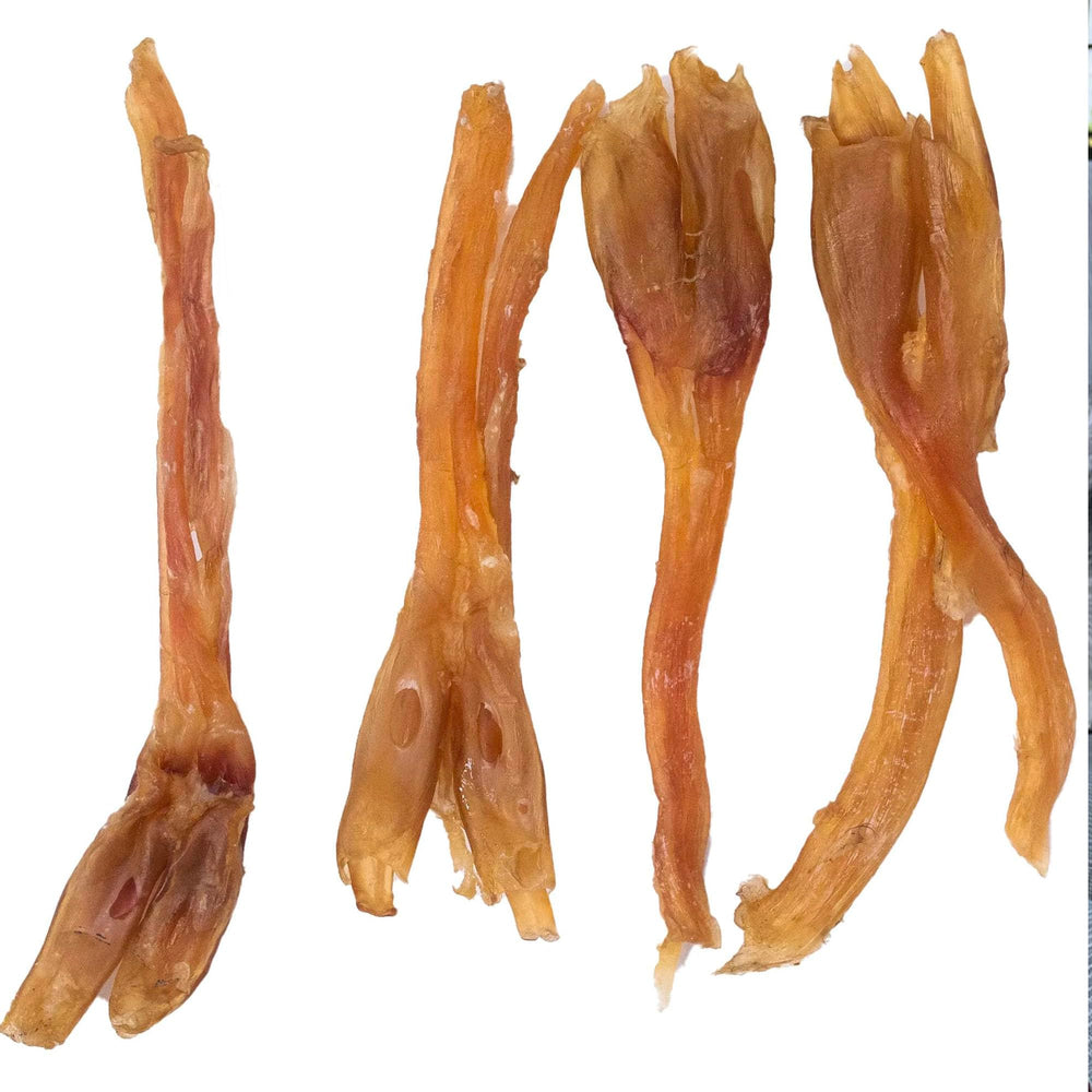 Pupford tendones de res ofrecen limpieza dental mientras se mastican.