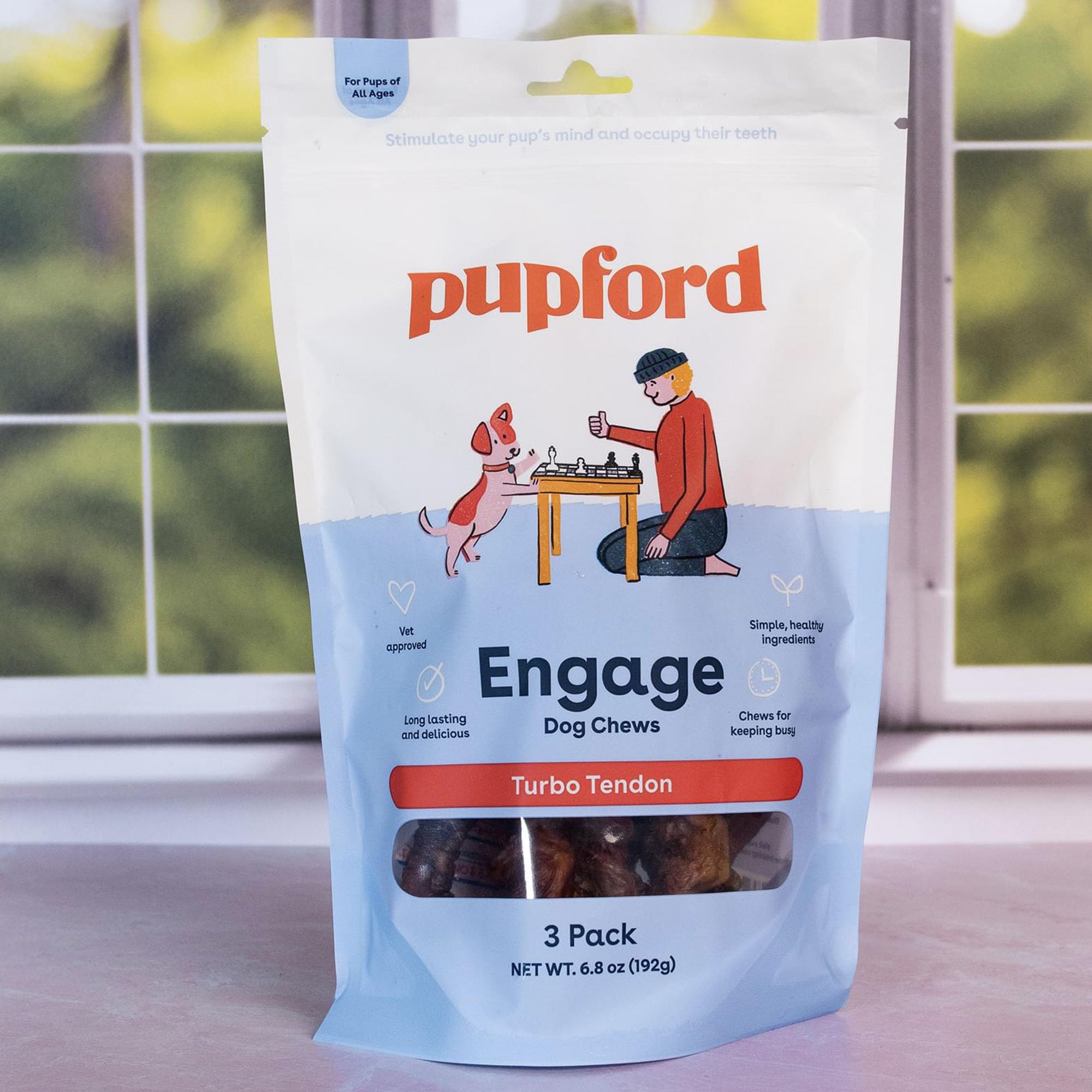 Pupford Turbo Beef Tendon Chews highlight glucosamine for joint-support possibilities.