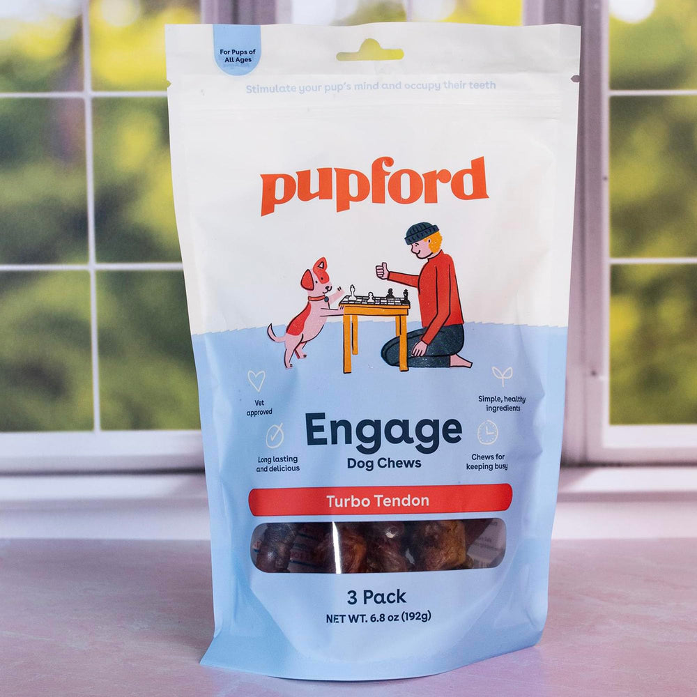 Pupford Turbo Beef Tendon Chews highlight glucosamine for joint-support possibilities.