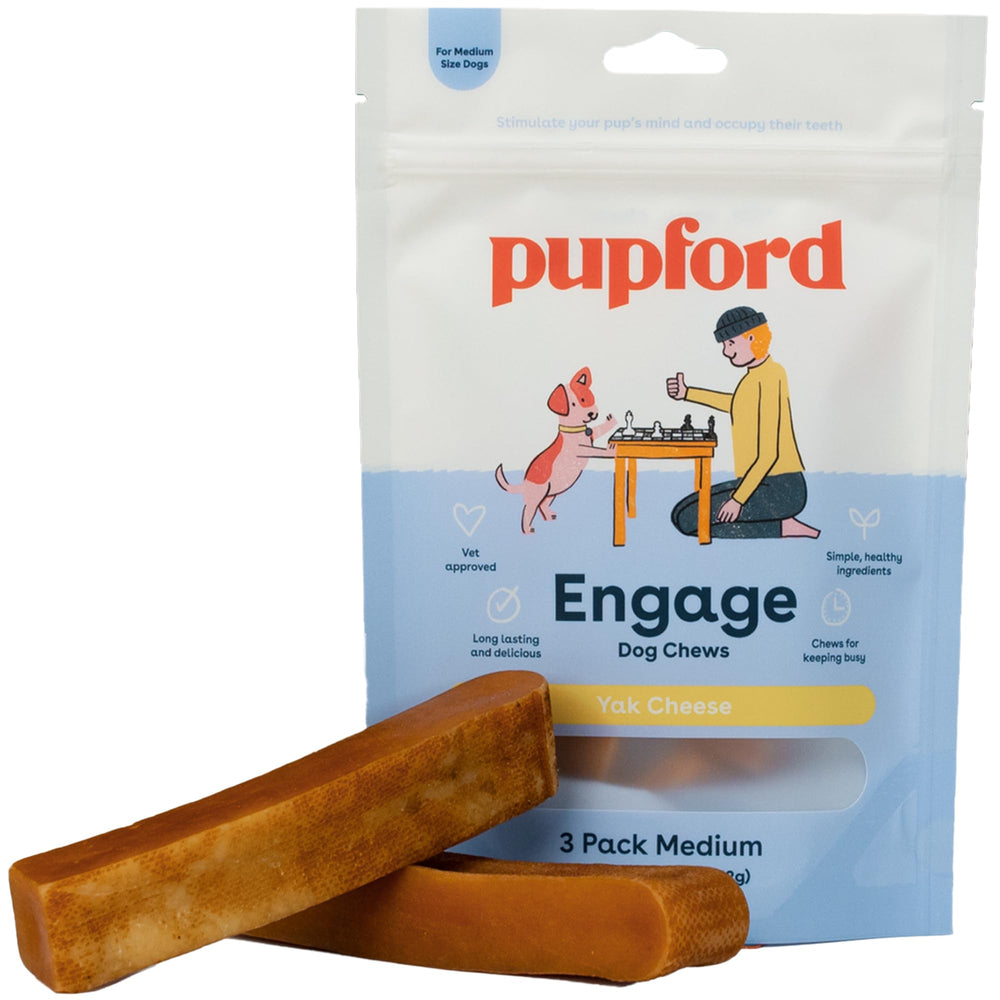 Pupford Yak Chews 3-pack Medium pack shows long-lasting chew option for dogs
