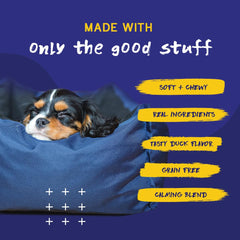 PupGrade Calming Chews being offered by owner emphasizes easy daily anxiety support.