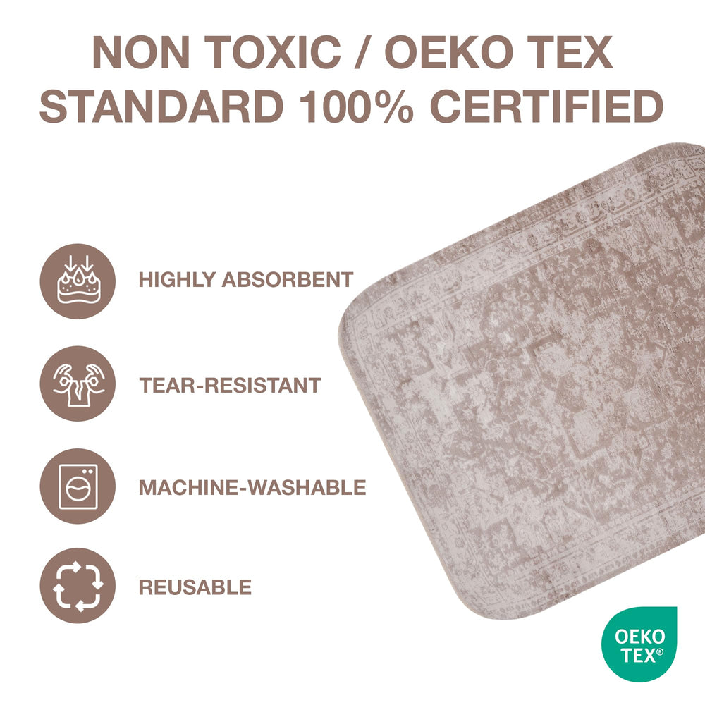 PUPIBOO non-slip backing keeps pads secure on wood floors.