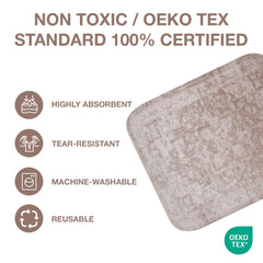 PUPIBOO non-slip backing keeps pads secure on wood floors.