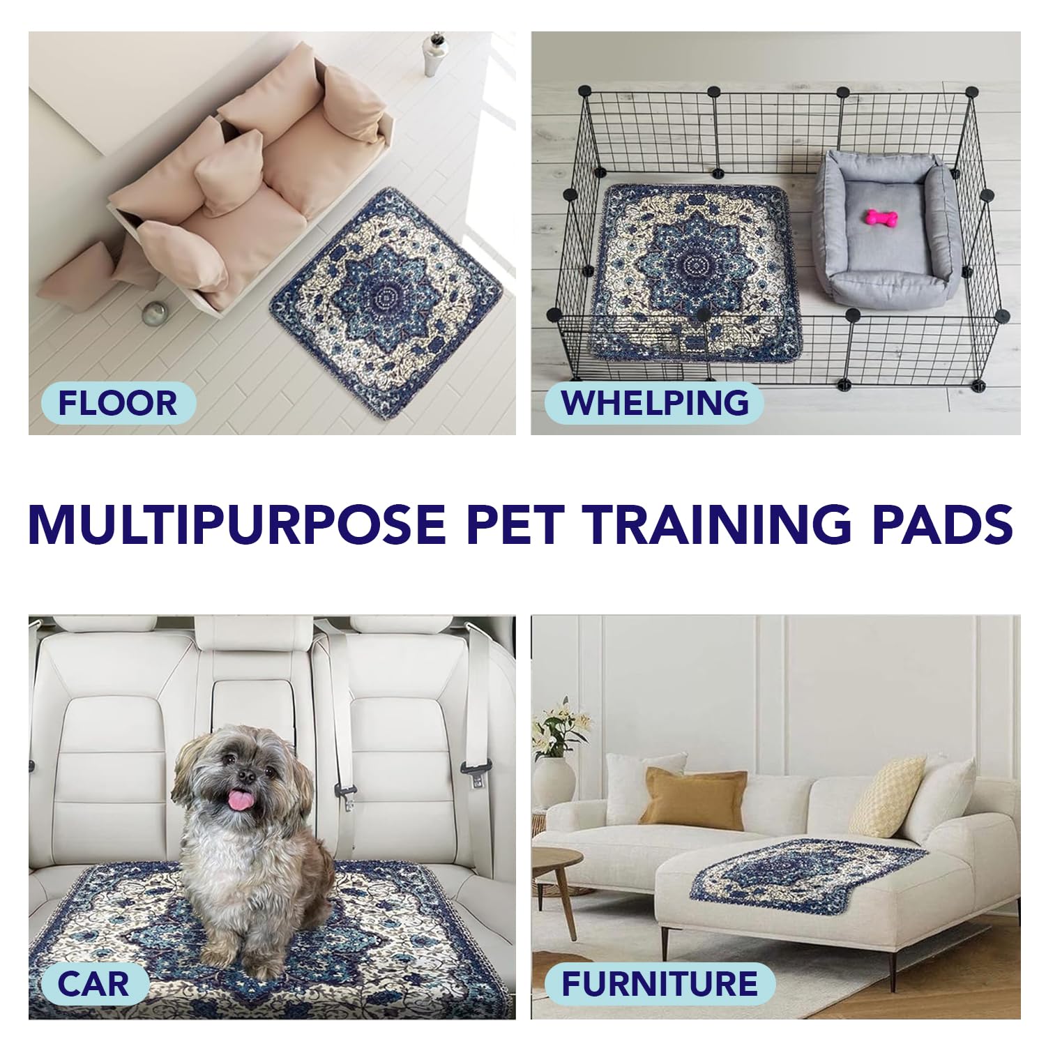 PUPIBOO soft quilted surface offers comfortable rest for pets.