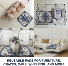PUPIBOO pad non-slip backing keeps pad secure on various floors