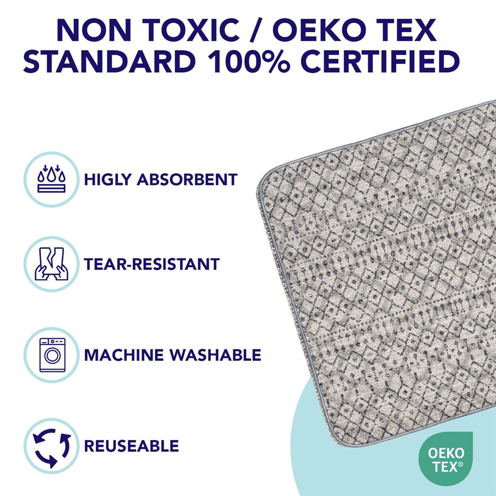 PUPIBOO non-slip backing keeps the pad in place on floors
