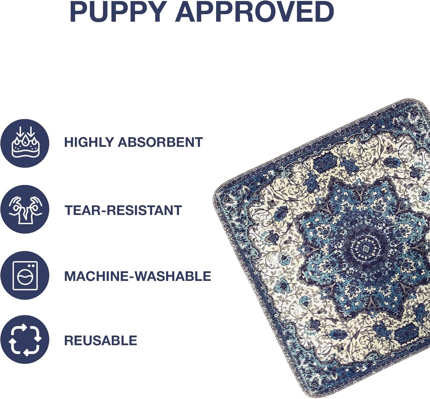 PUPIBOO pee pad with waterproof backing protects floors in home use