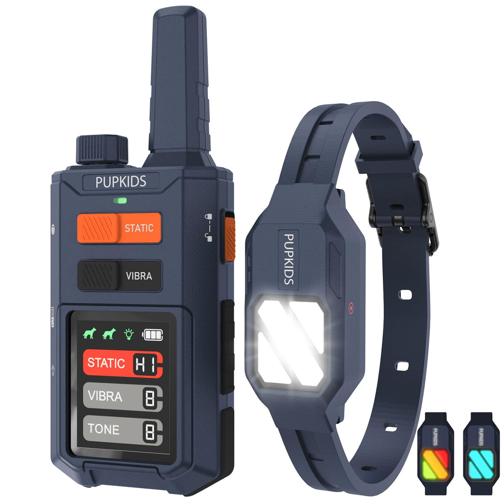 PUPKIDS dog shock collar remote enables distance-based obedience training.