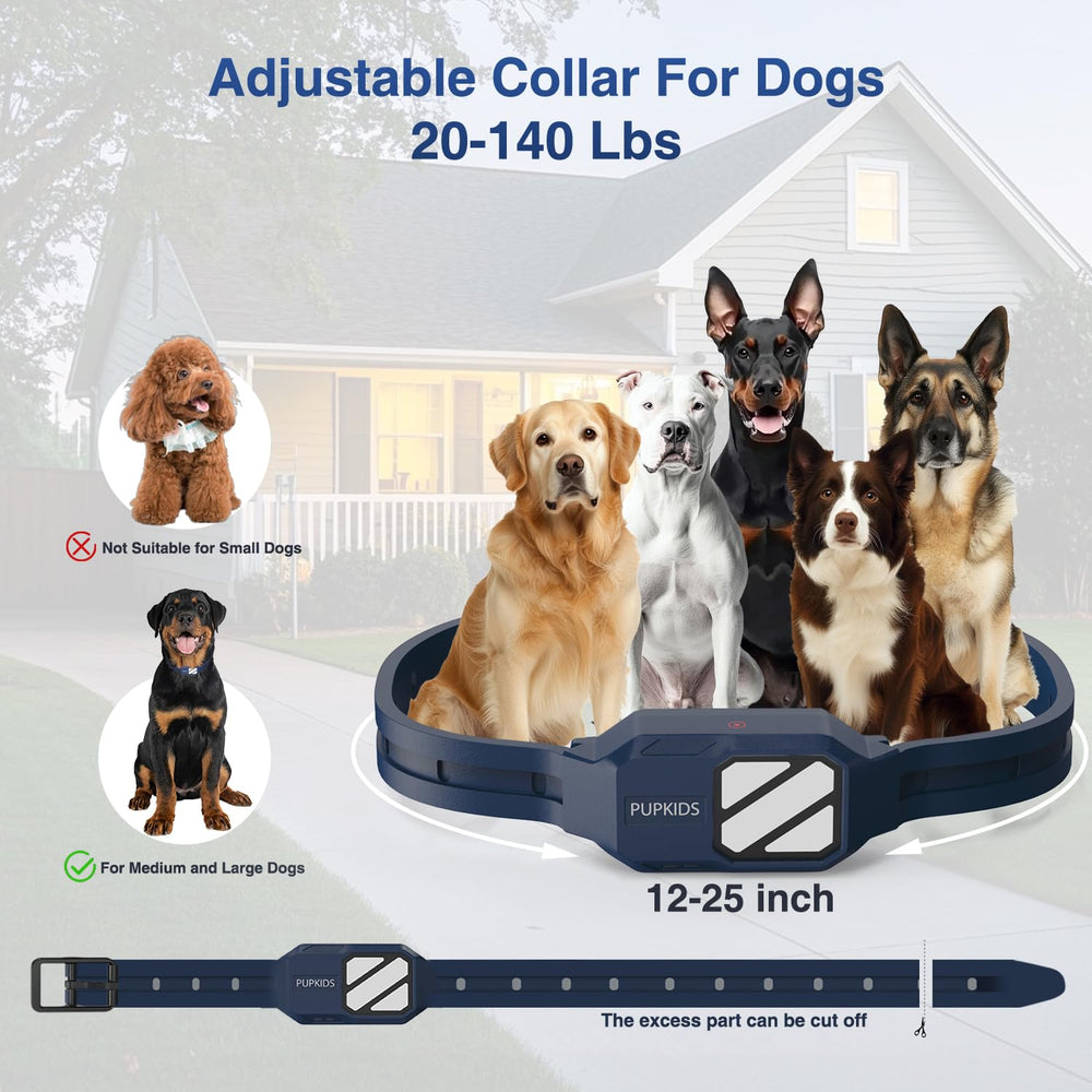 PUPKIDS IPX7 waterproof collar withstands splashes and rain during outdoor use