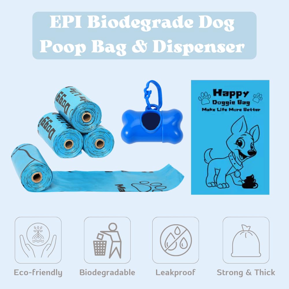 PupLuxe Biodegradable Poop Bags and Dispenser—easy cleanup during walks.