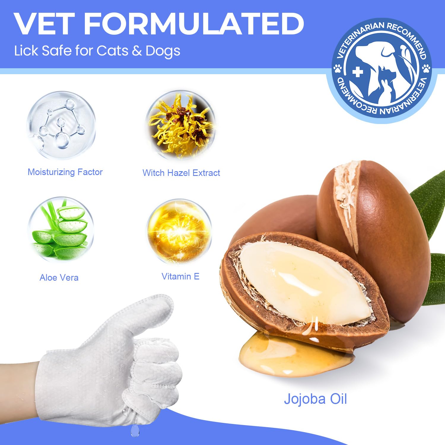 PUPMATE glove wipes thick soft material for gentle tear-resistant cleaning