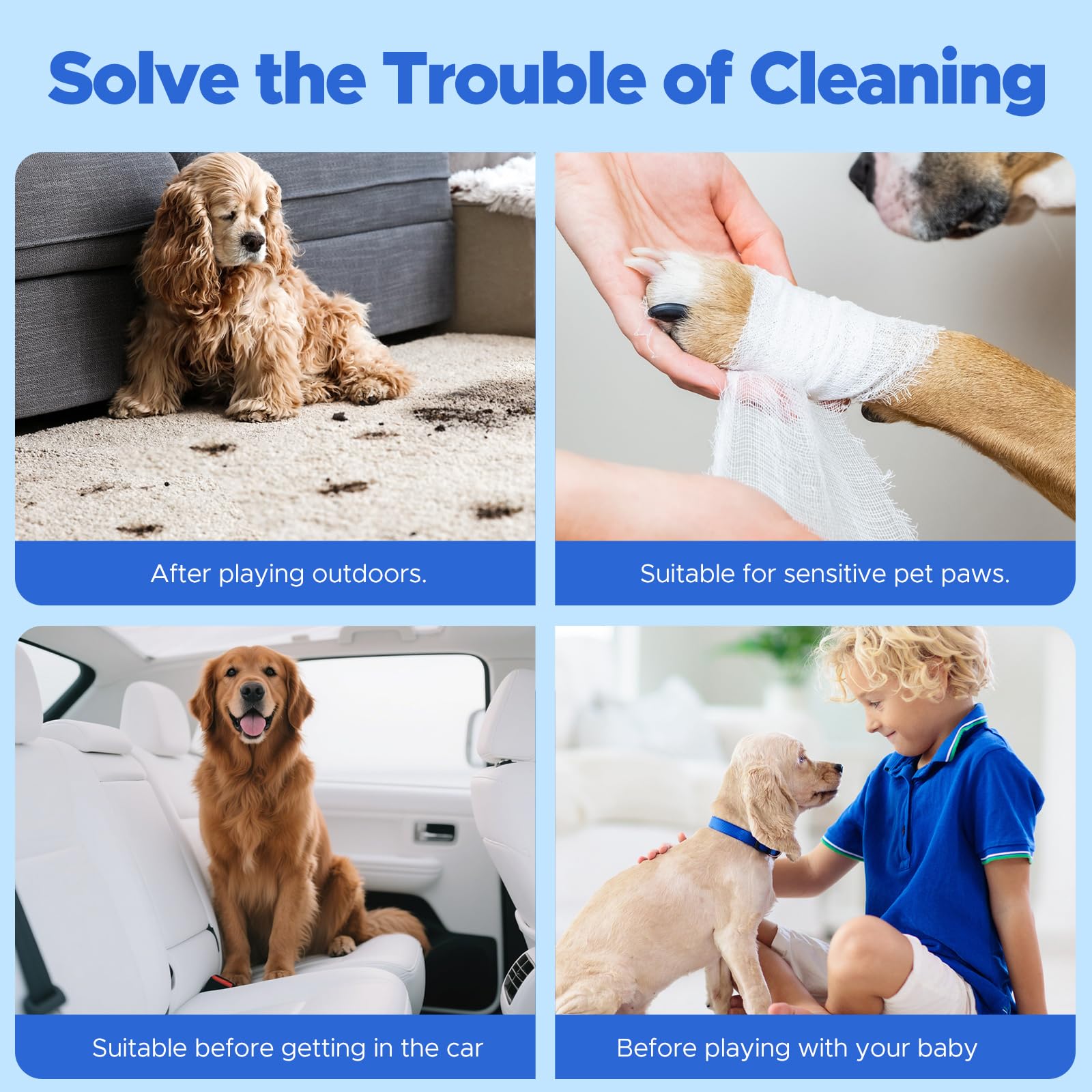 PUPMATE paw cleaner after-walk cleanup captures odor-neutralizing freshness.