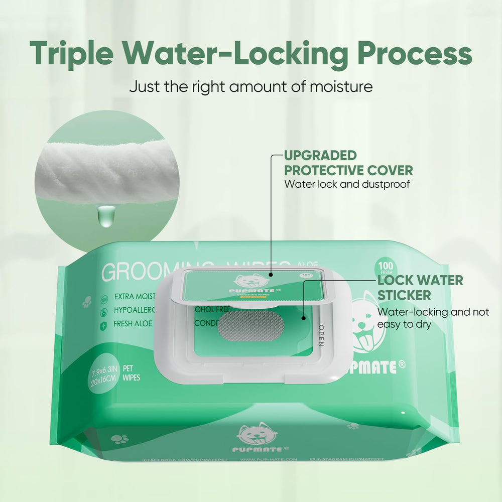 PUPMATE paw cleaning wipes after walks removes dirt.