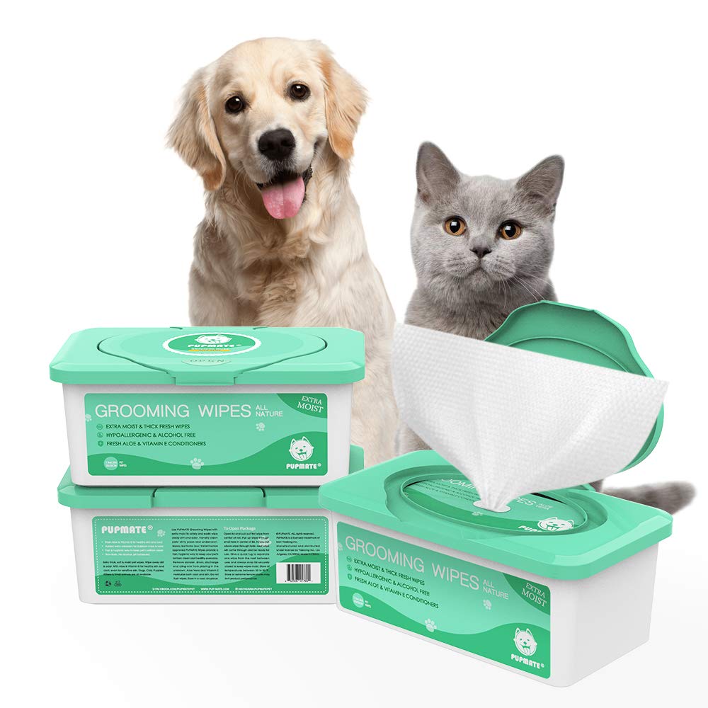 PUPMATE pet wipes box-open demonstrates ready-to-use moisture for quick cleanups.