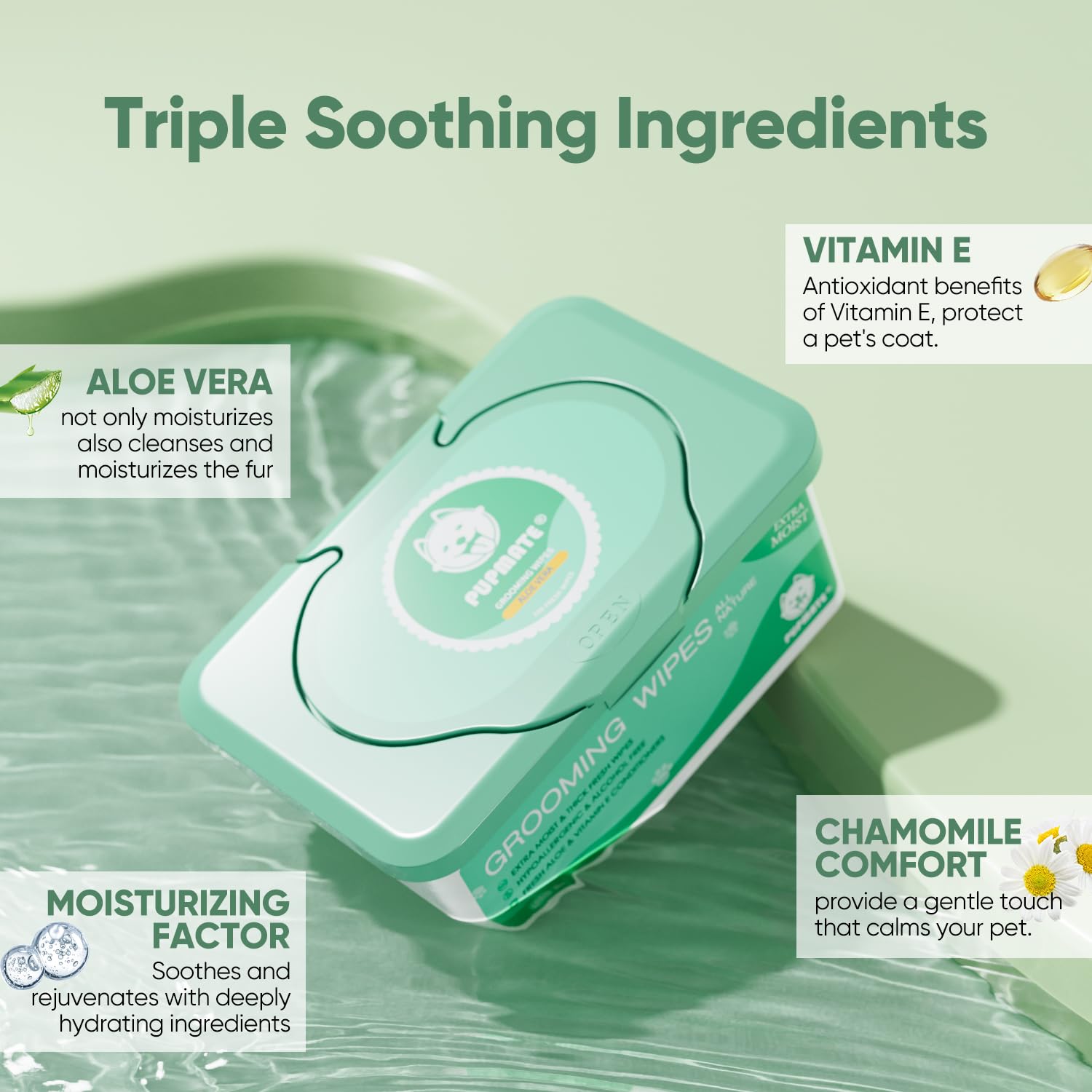 PUPMATE pet wipes in hand for convenient on-the-go paw and fur cleaning.