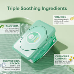 PUPMATE pet wipes in hand for convenient on-the-go paw and fur cleaning.