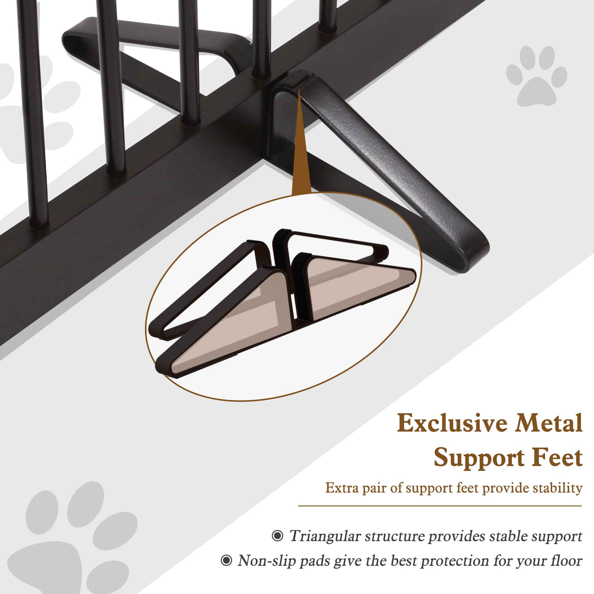 PUPETPO easy-install grooves show feet sliding into gate base