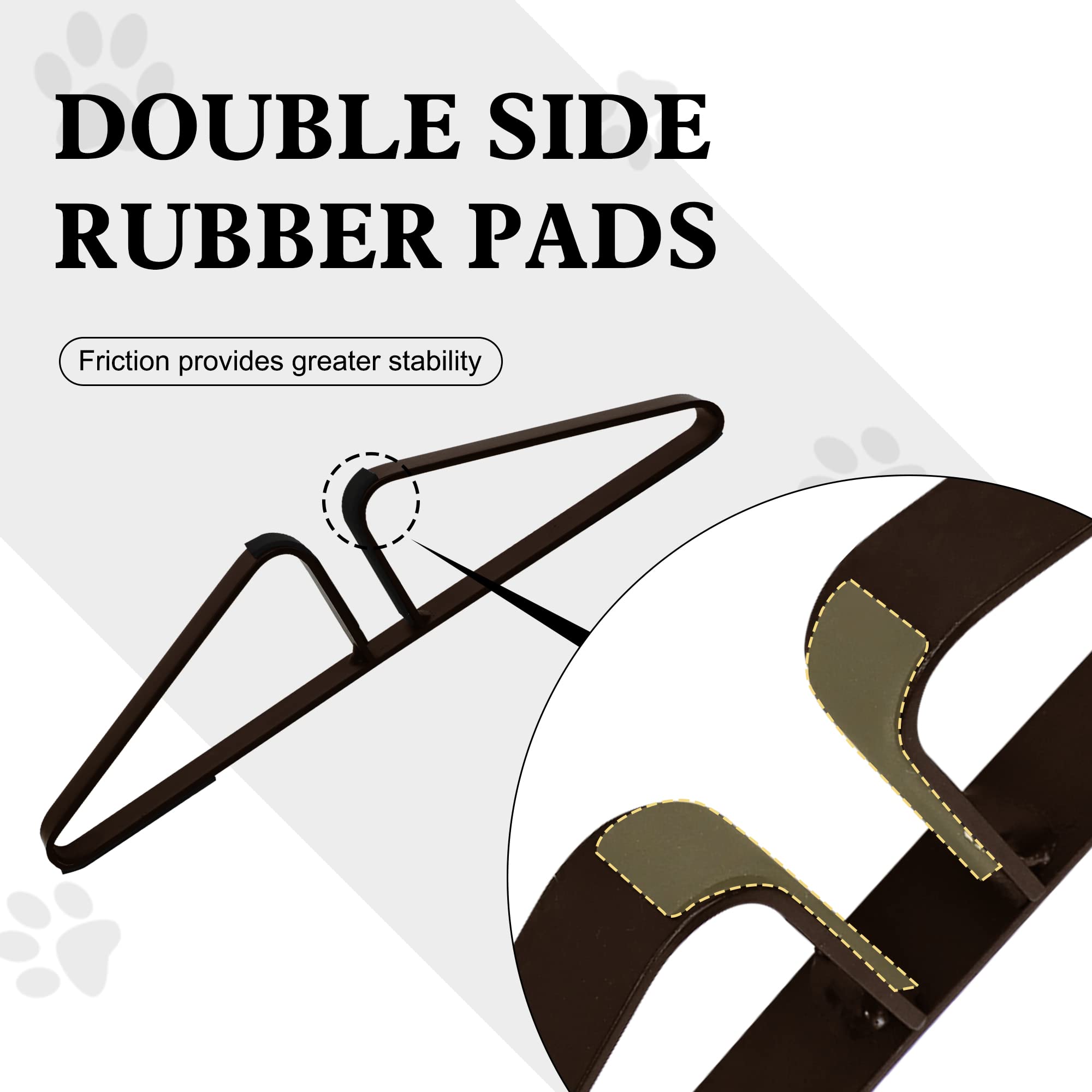 PUPETPO metal support feet triangle base close-up for extra stability