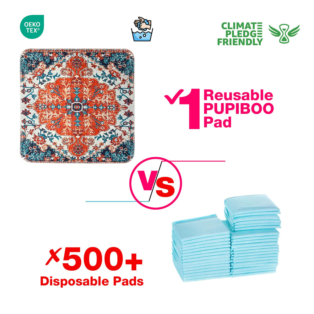 PUPIBOO crate or playpen pad offers a soft, comfortable resting surface.