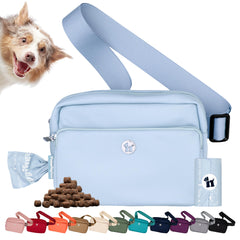 Puppington 3-in-1 crossbody bag worn hands-free during dog walks and training.