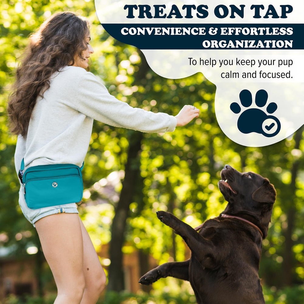 Puppington compostable poop bags color-matched to Lagoon Teal.