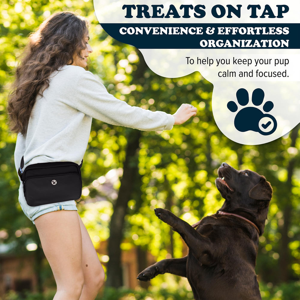 Puppington matching poop bags blend seamlessly with the crossbody bag design.