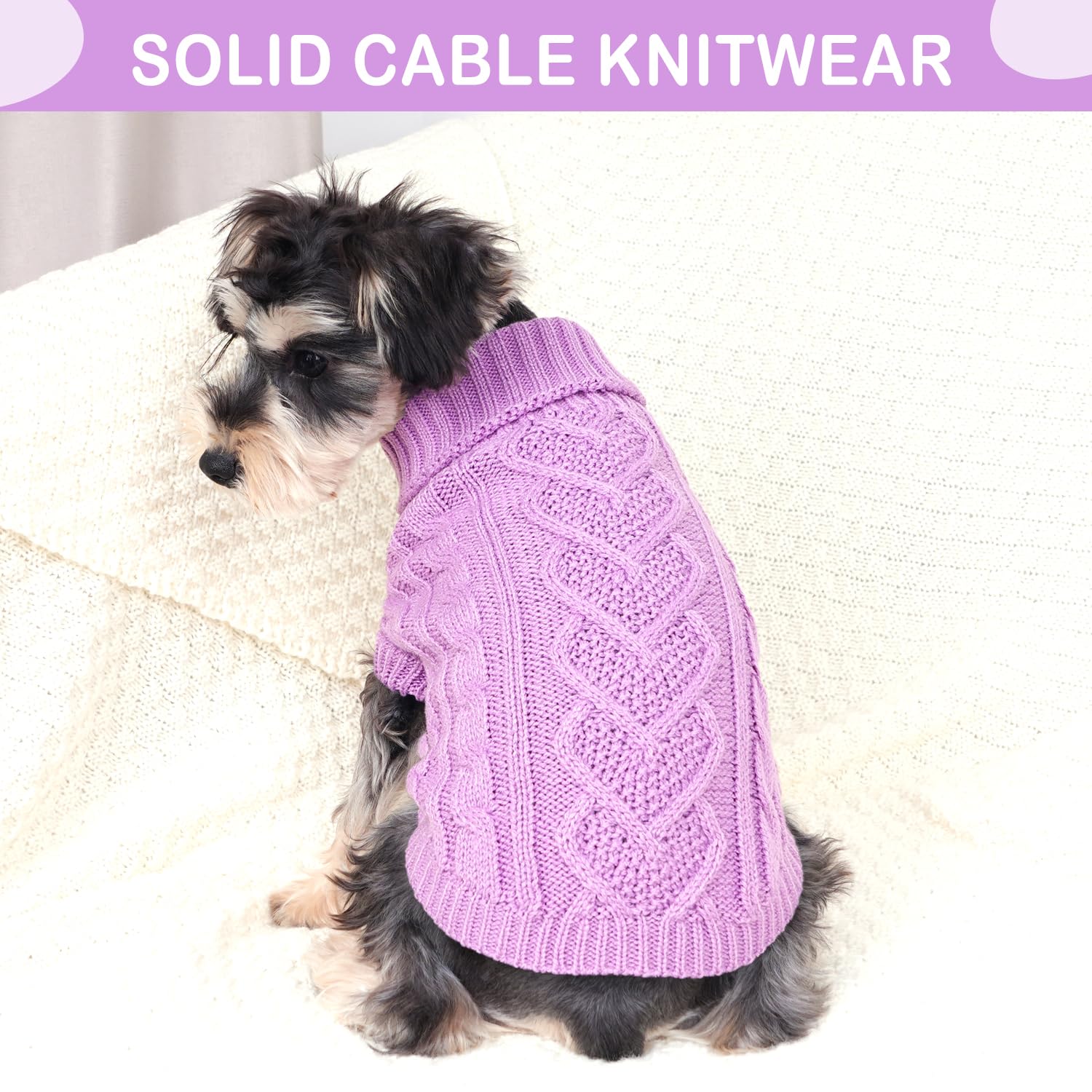 Puppishy knit fabric closeup emphasizing soft, elastic warmth