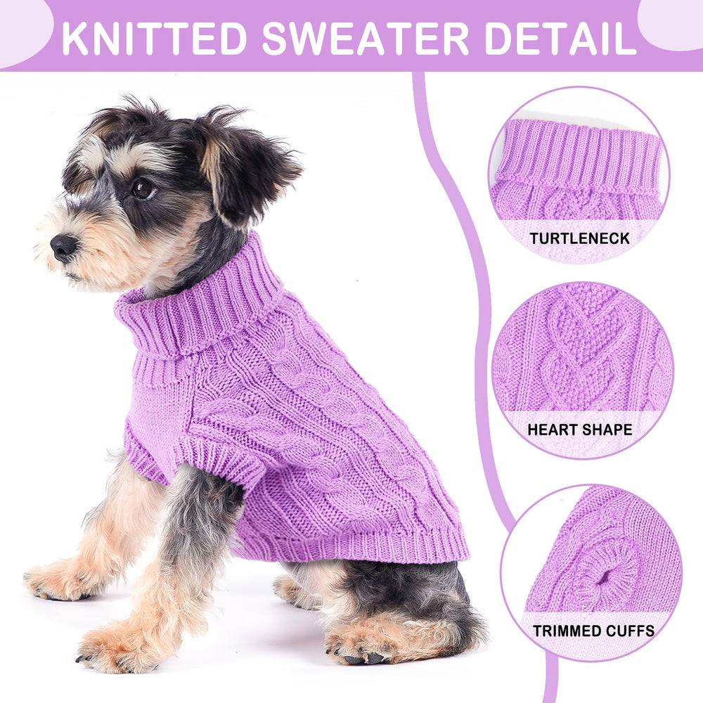 Puppishy turtleneck pullover closeup highlighting ribbed neck