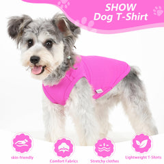 Puppishy two-pack dog shirts pink deep pink medium side view versatile daily outfits