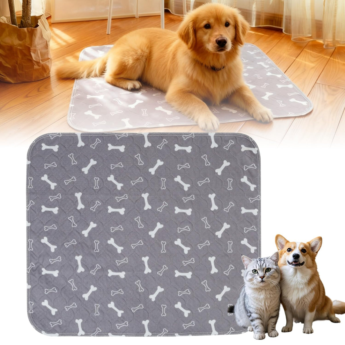 Puppy Pee Pads absorption-layer demonstrates quick liquid uptake and floor protection.